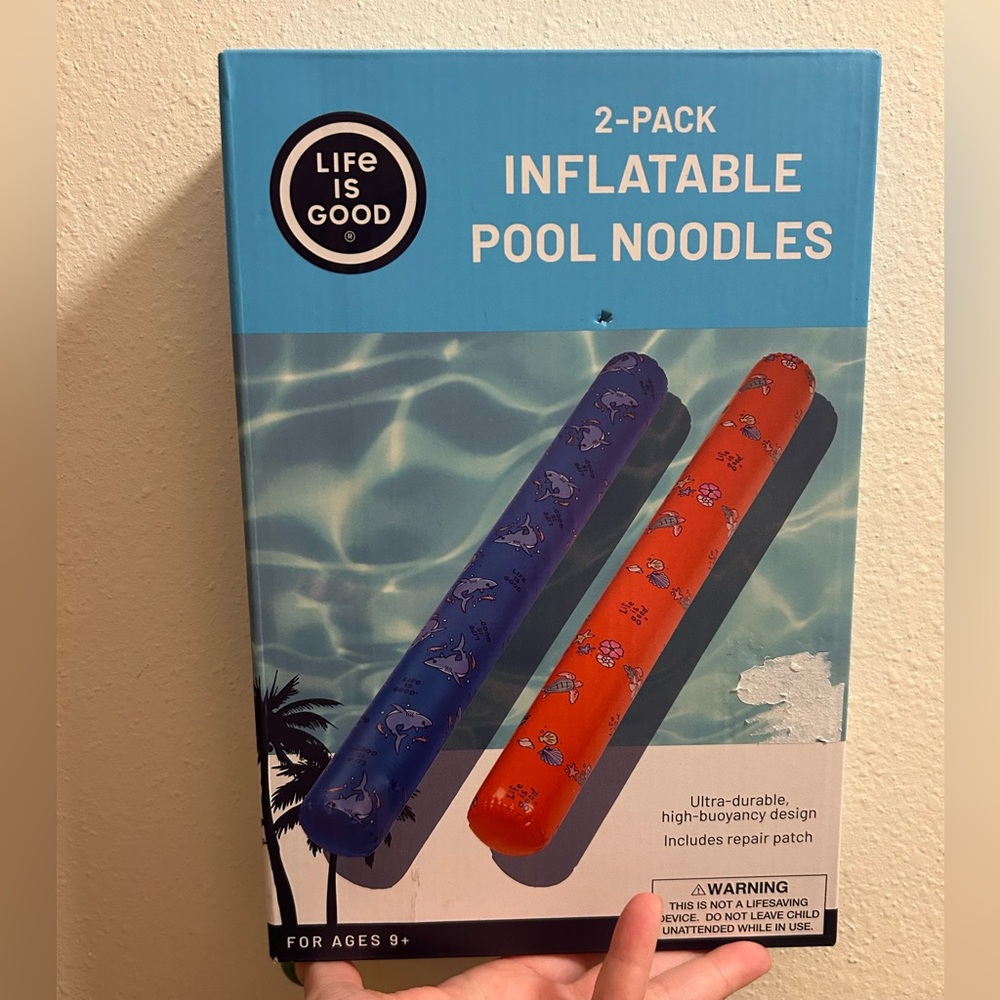 Life Is Good Colorful Inflatable Pool Noodles